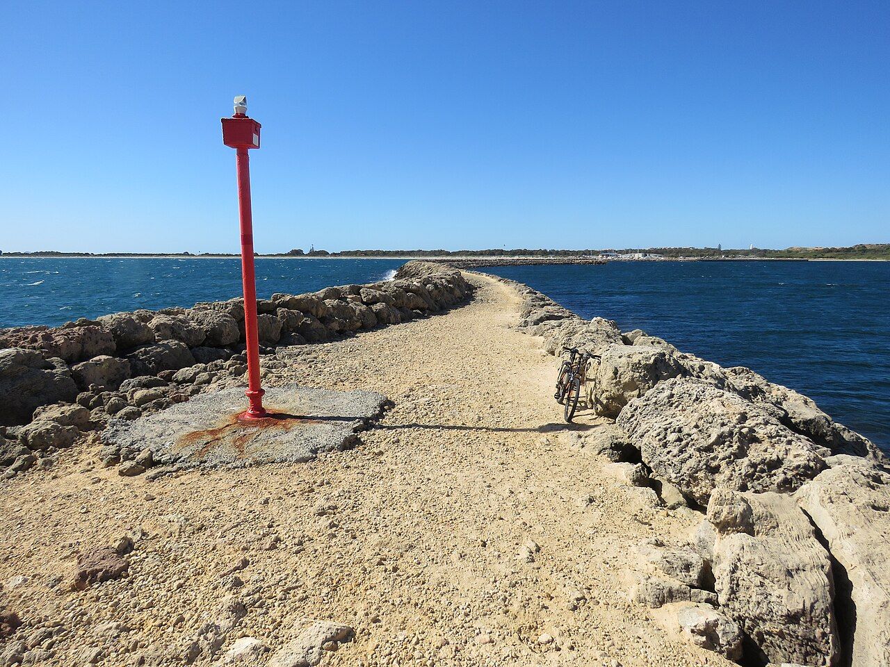 Seawall at Jervoise Bay Boat Harbour, November 2024