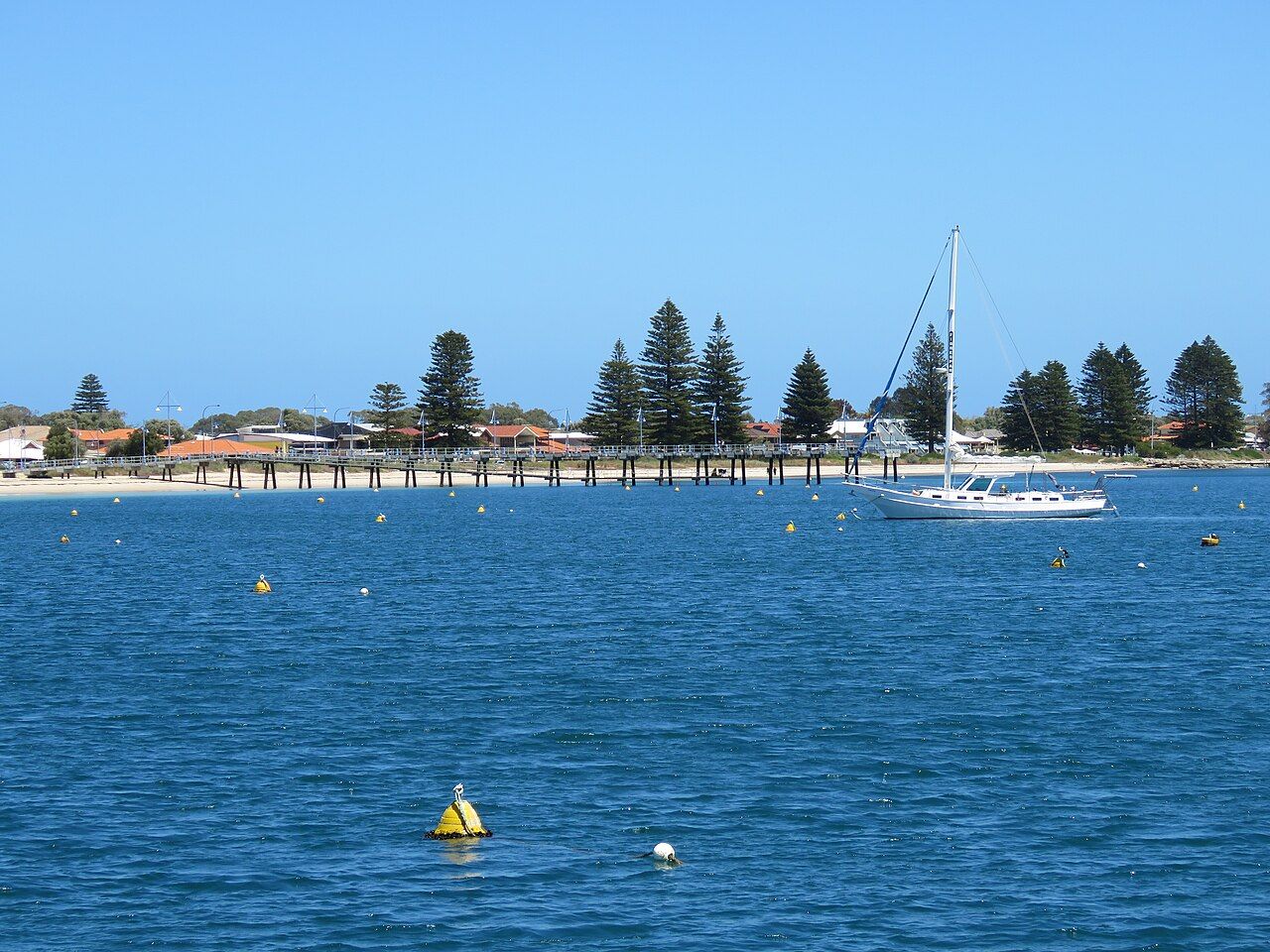 Palm Beach Jetty seen from Rockingham Jetty, October 2024