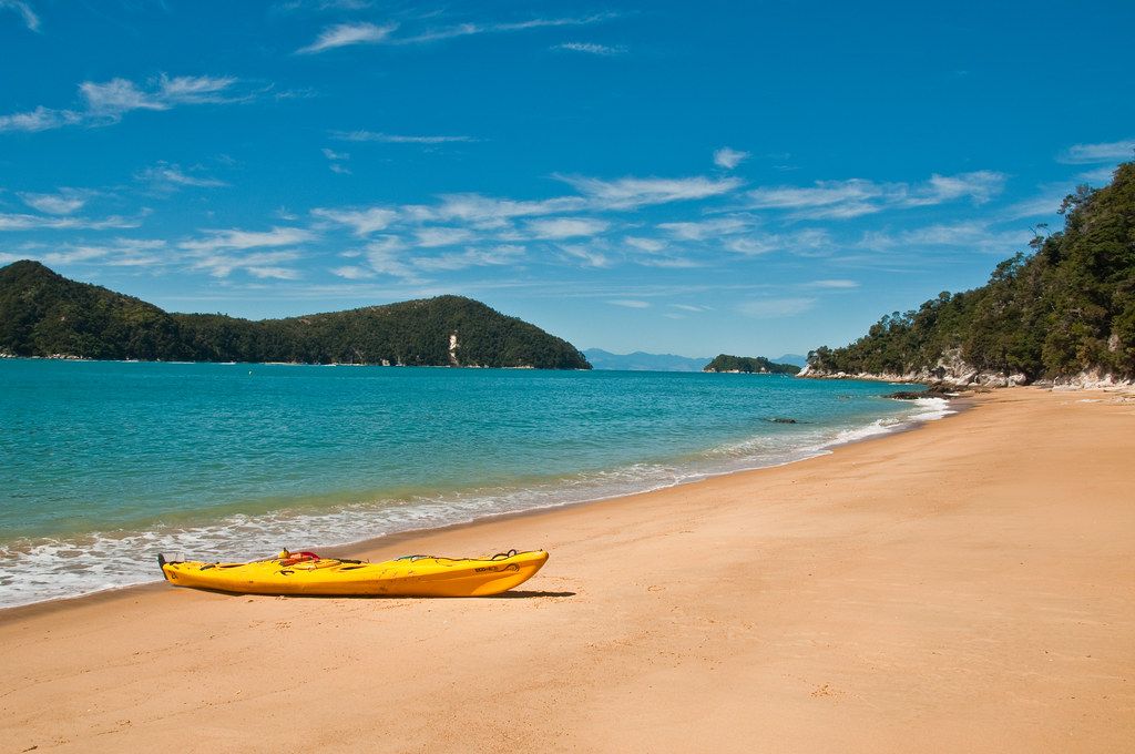 Our kayak on the beach