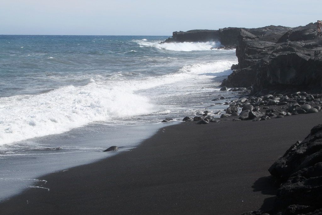 Black sand beach, Kalapana