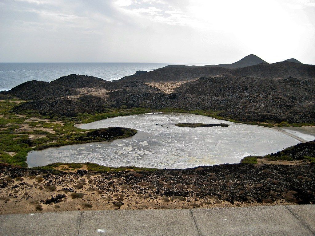 Light house on a cliff at Isla de Lobos