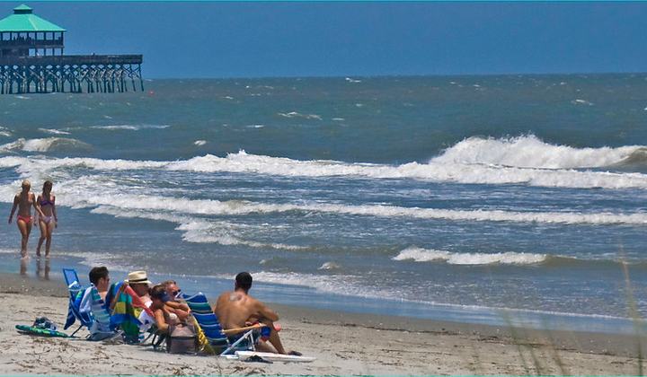 Beach and Fishing Pier -- Folly Beach (SC) July 10, 2012
