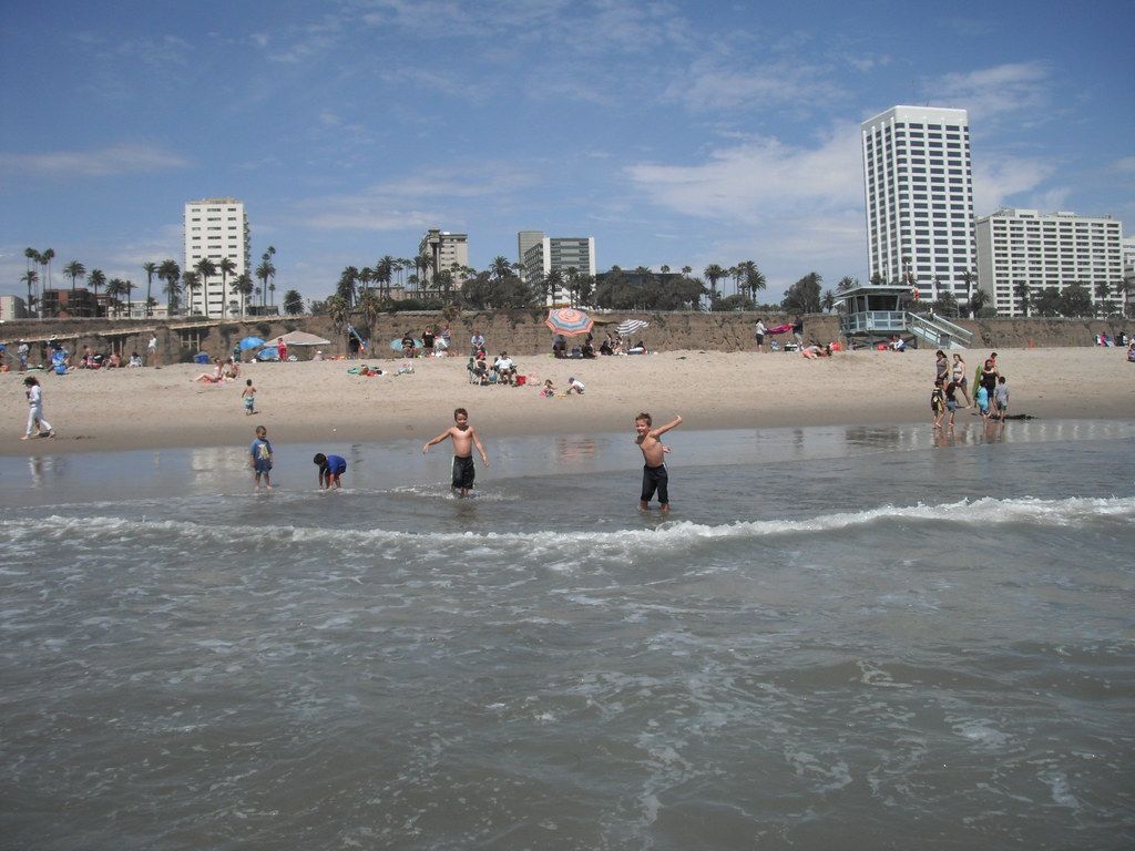 At Santa Monica beach