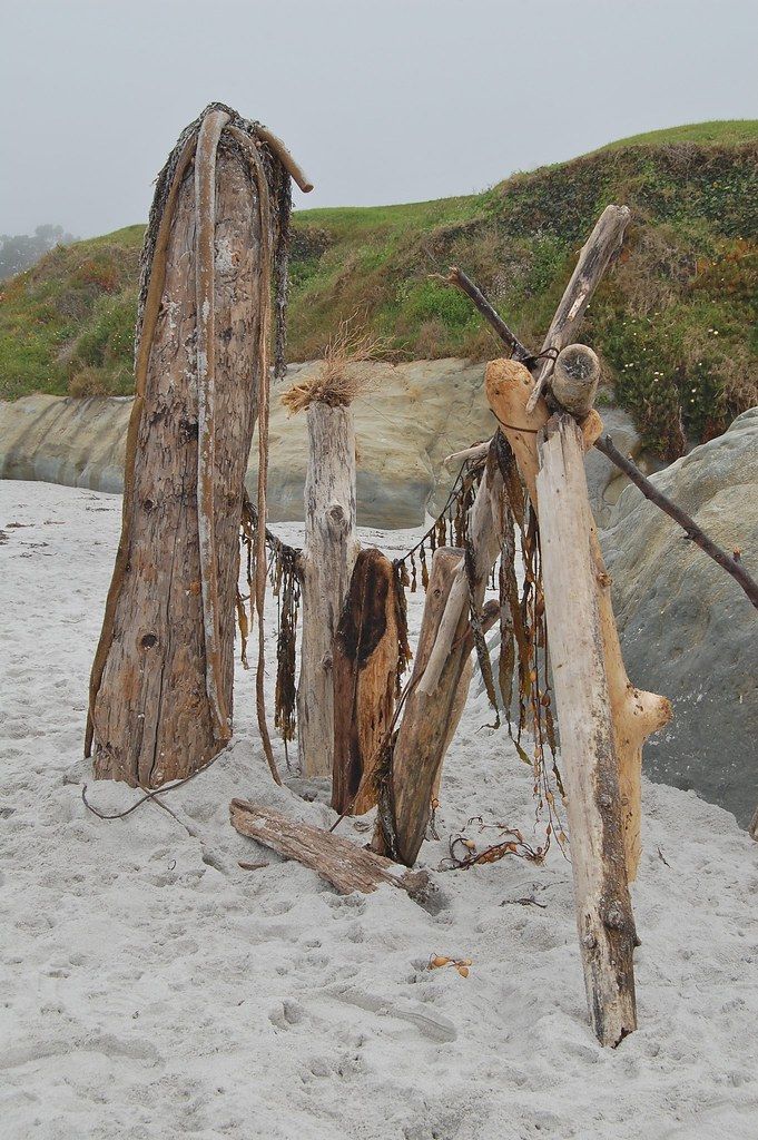 water and wind over sand at Carmel beach