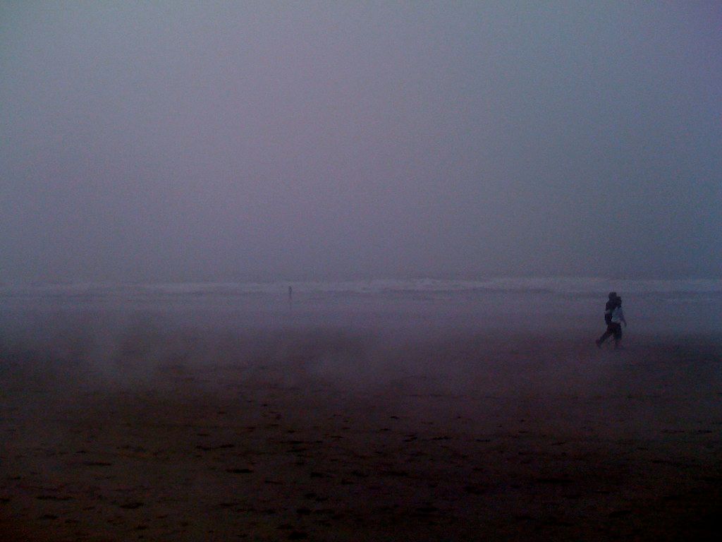 Fog on the beach.