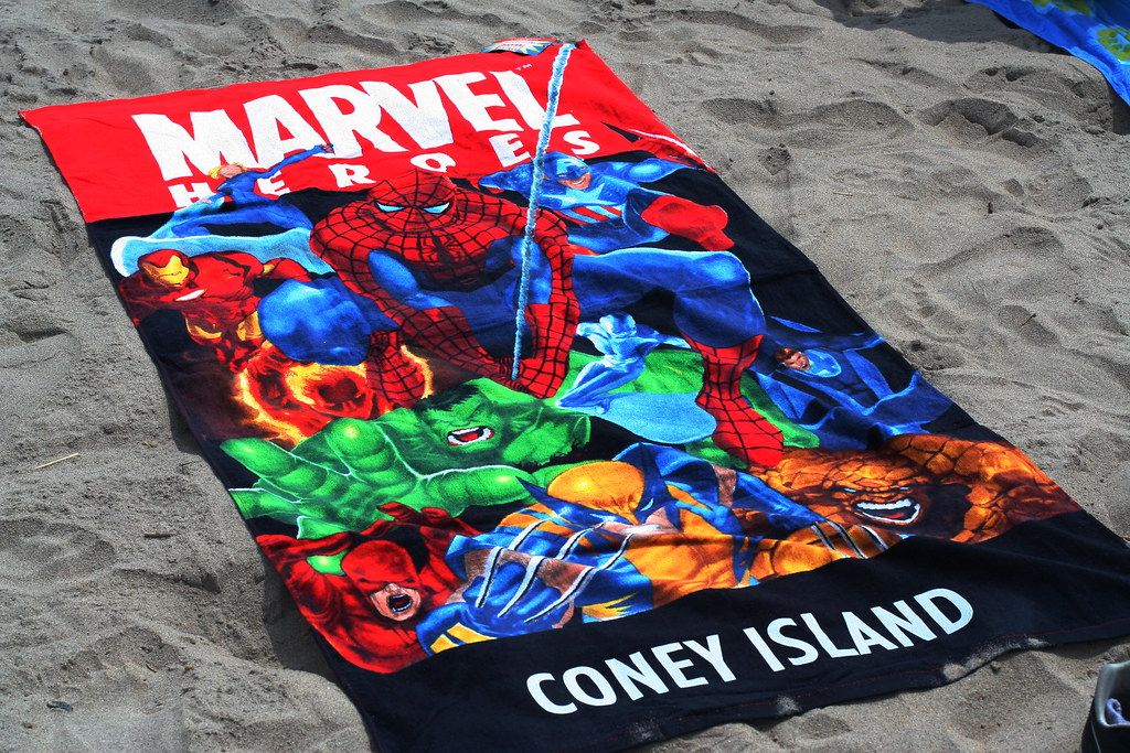 My awesome new Marvel Heroes towel