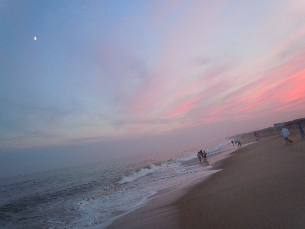 August Sunset in Montauk beach