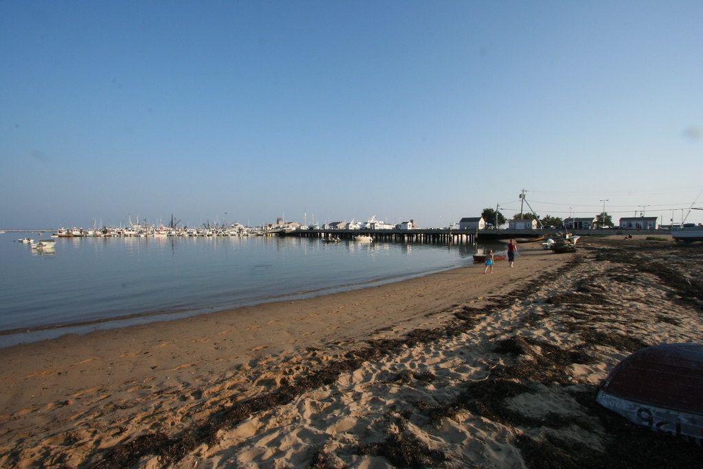 MacMillan Wharf from the beach