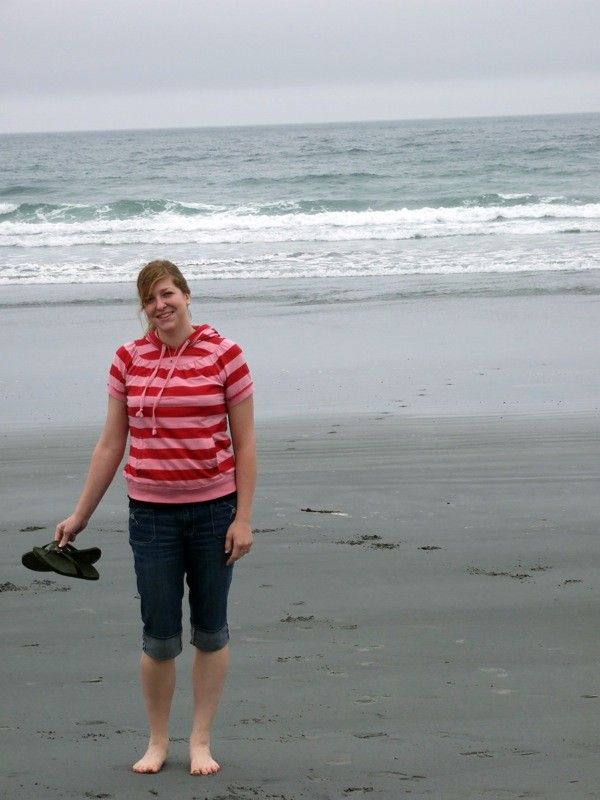 Kristin on the beach
