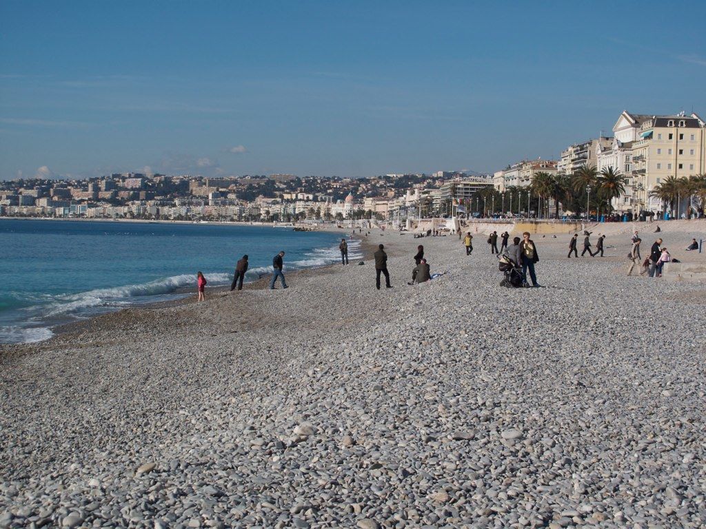 The Beach Rocks in Nice, France