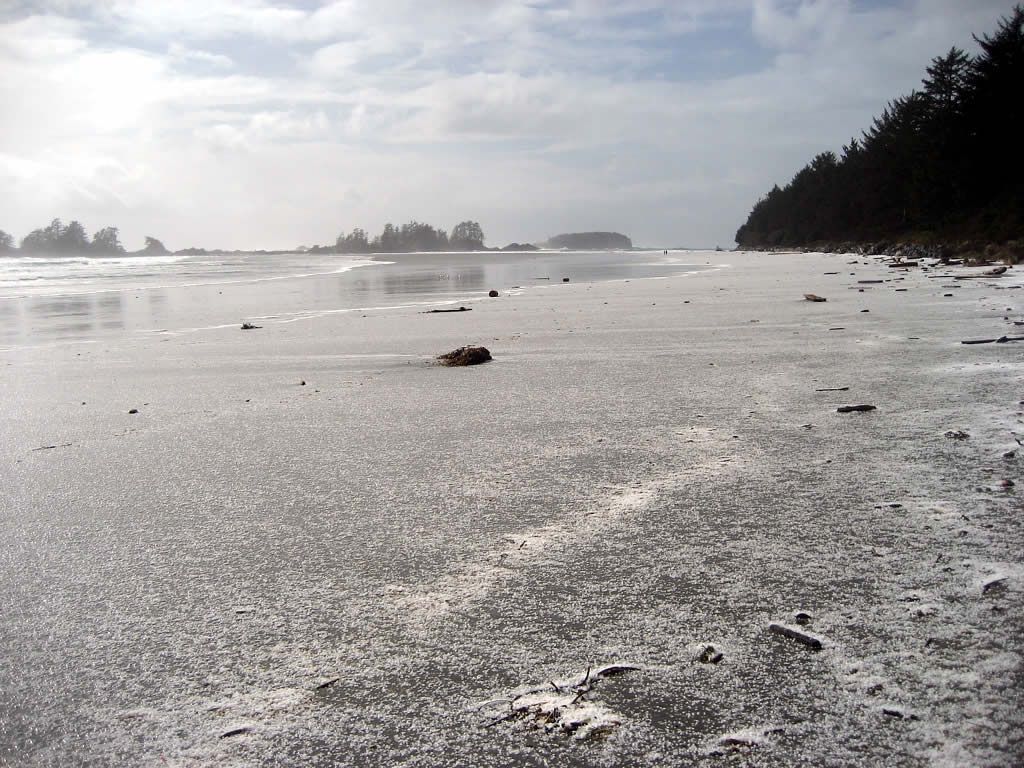Hail on Chesterman Beach