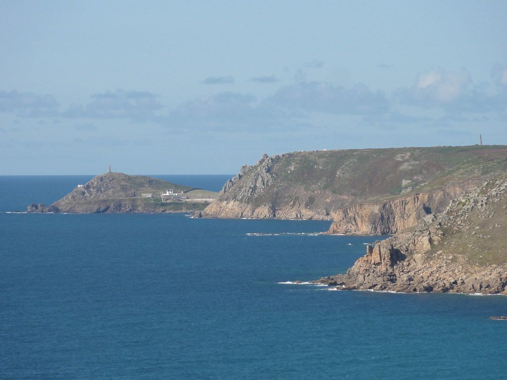 The view of Cape Cornwall from Lamorna cove