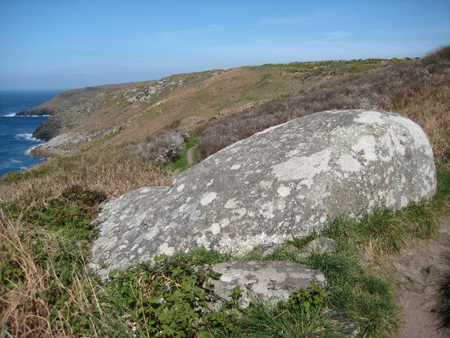 Boulder above Porthzennor Cove