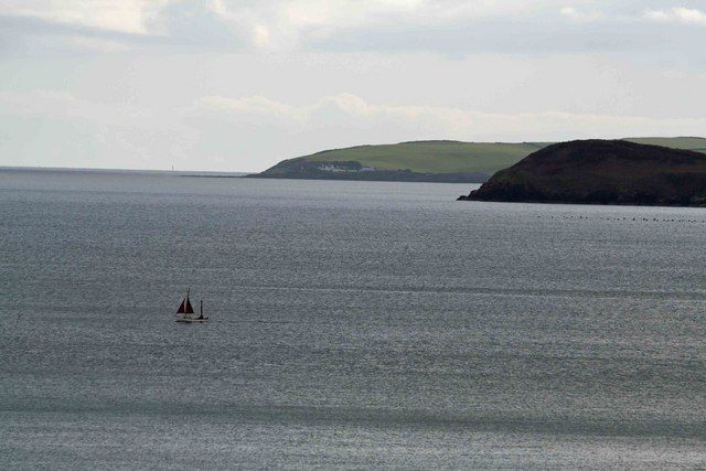 Looking out  to sea from Carlyon Bay  coast path