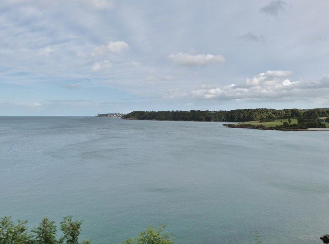 Berry Head and Brixham from the railway at Saltern Cove