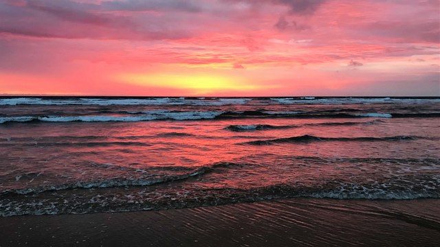 Sunset over Watergate Bay