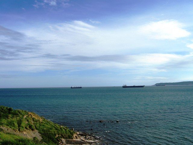 Tankers off shore, Osmington Mills