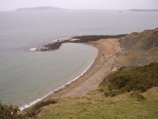 Redcliff Point from the clifftop, Weymouth Bay