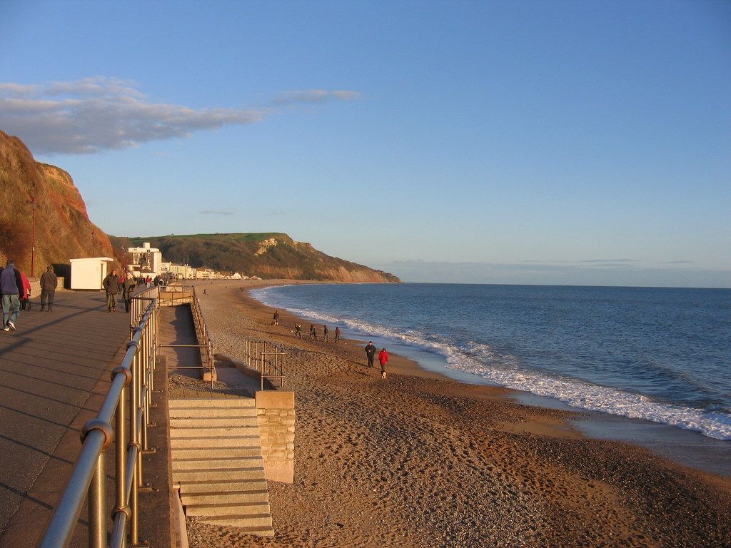 Seaton beach in winter