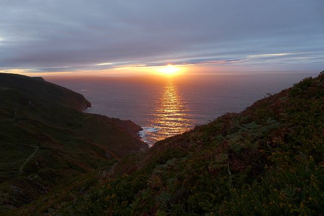 Sunset near Rusey Beach