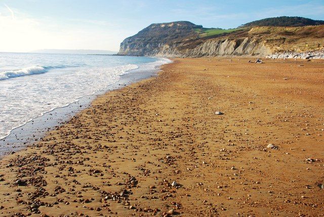 Seatown: Beach leading towards Golden Cap