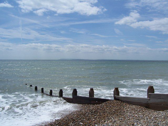 East Wittering's Beach towards the Isle of Wight