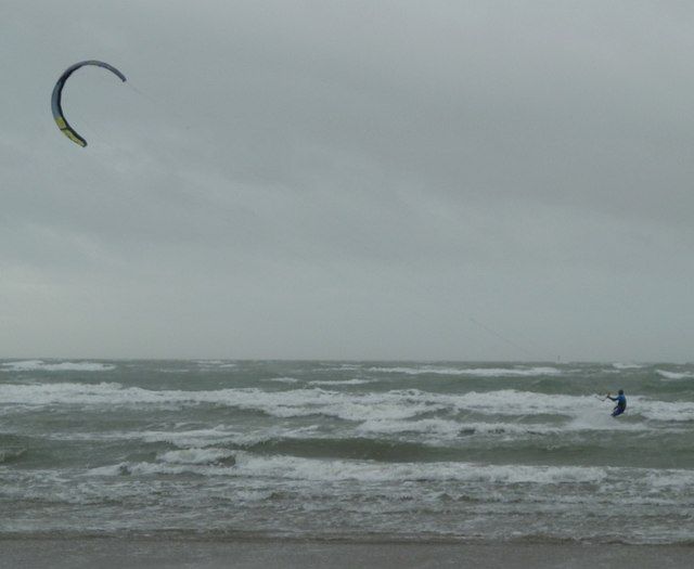 Kitesurfer at West Wittering