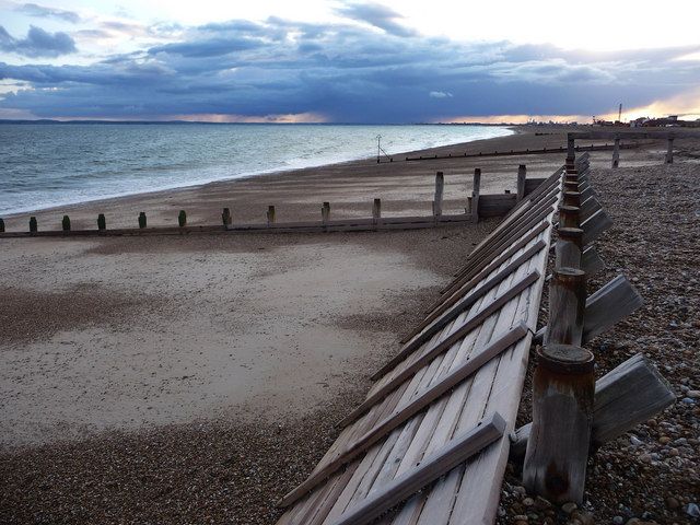 Hayling Beach sea defences