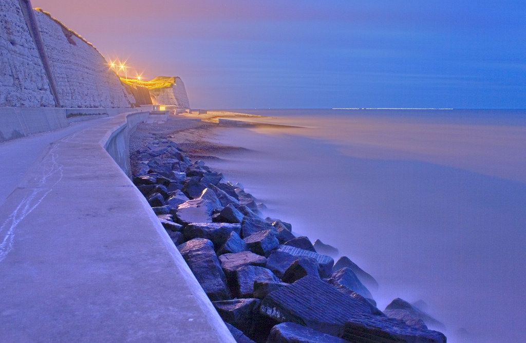 Ovingdean Cliff Gap, Undercliff Path and Sea Defences, Beach and Sea