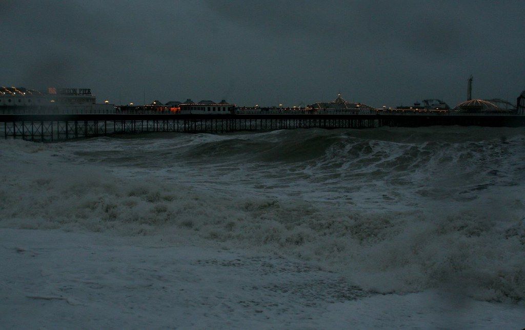 Old Brighton Pier and Brighton Beach