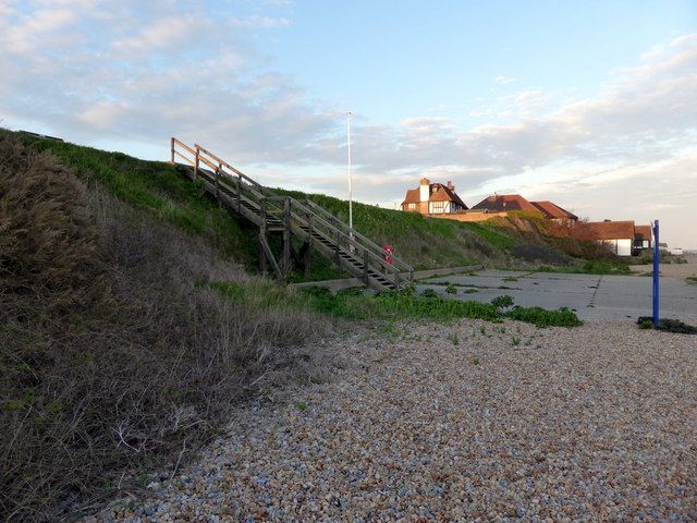 Stairs from Bexhill Beach to Beaulieu Gardens