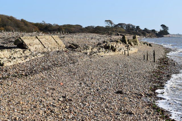 On the beach south of Warsash