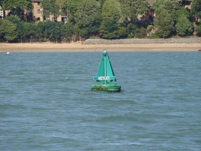 Netley Starboard Channel Buoy and foreshore