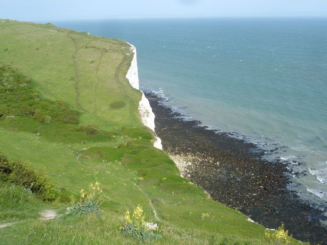Fan Hole and Fan Bay from the Saxon Shore Way