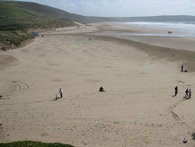 Wide expanse of beach at Woolacombe