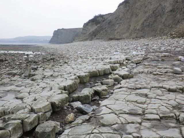 Wave cut platform, Doniford Beach
