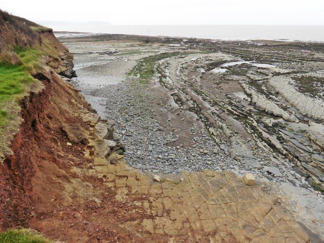 Wave-cut rock platform, near Kilve