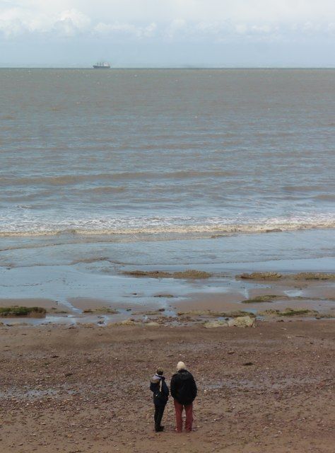 Watching the ships at Blue Anchor Bay