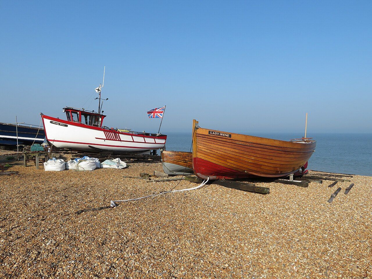 The Gary Ann beached at Deal