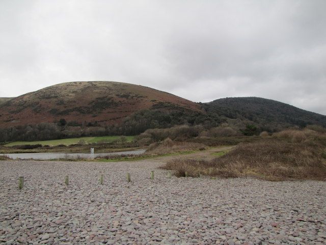 View to Bossington Hill from the beach