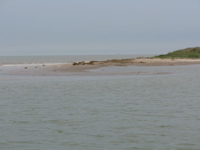 The River Stour emptying into Pegwell Bay