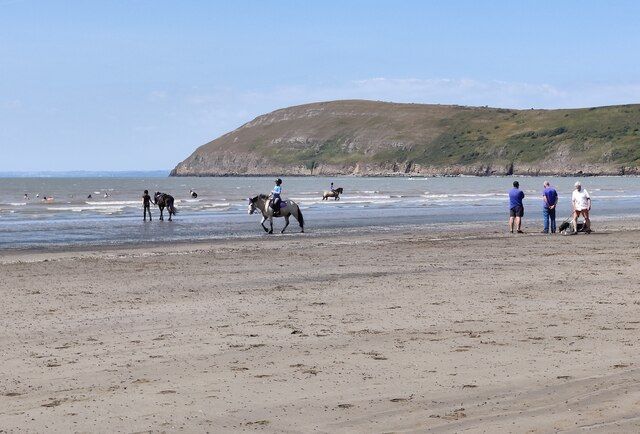 Horse riders on Brean Sands