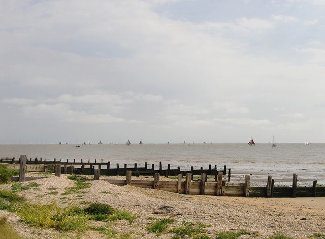 Shellness beach on the day of the 2015 Swale Match
