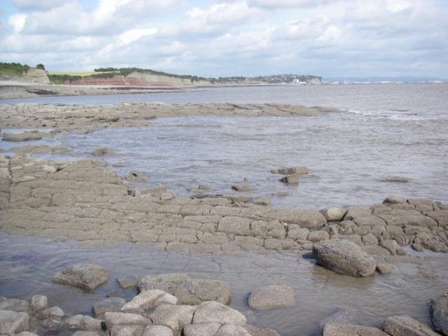 Lavernock Point rocks at low water