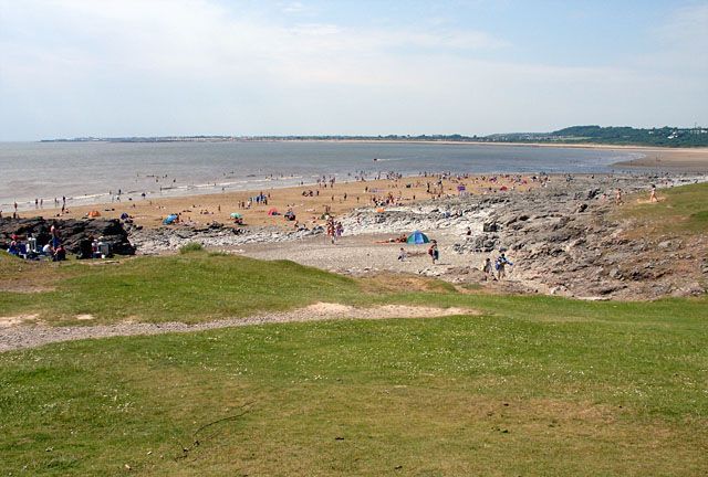 Looking down to Ogmore Beach from the Car Park