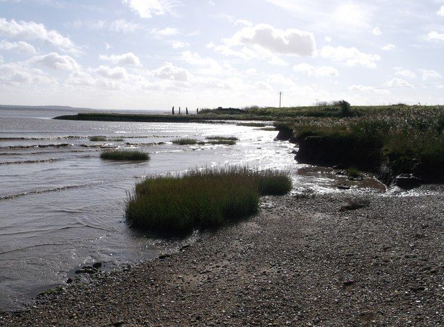 Small bay and stream, Mucking Flats