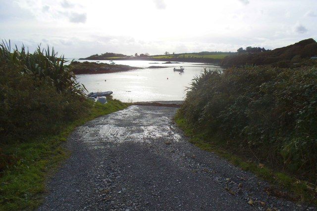 Track leading to slipway on Toormore Bay - Toormore Townland