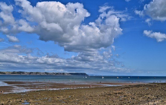 Low tide and a typical sky, Oxwich Bay