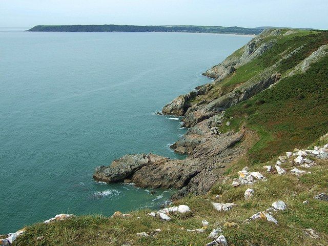 Coastline towards Three Cliffs Bay