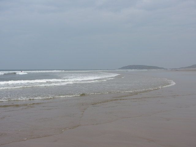 Rhossili Beach at low tide